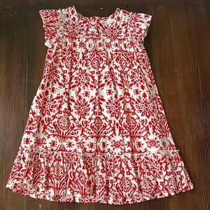 Young Hearts red and white print dress